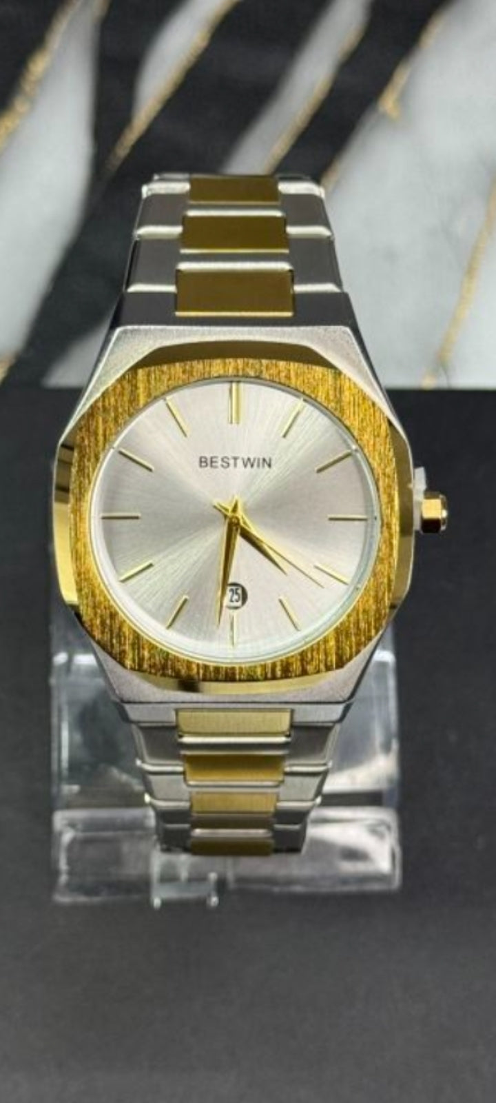 BESTWIN MENS GOLD STAINLESS STEAL